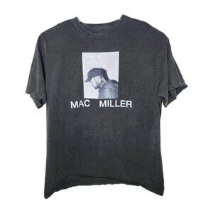 Mac Miller T-Shirt Men XL Grey Short Sleeve Music Tour Concert